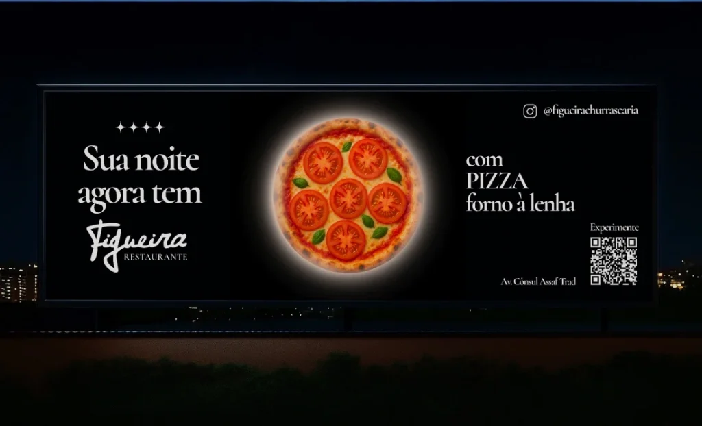 OUTDOOR pizza noite